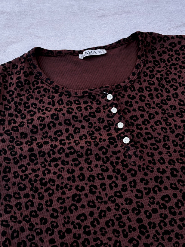 خرید تیشرت یقه گرد پلنگی