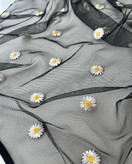 مینی اسکارف گل بابونه توری