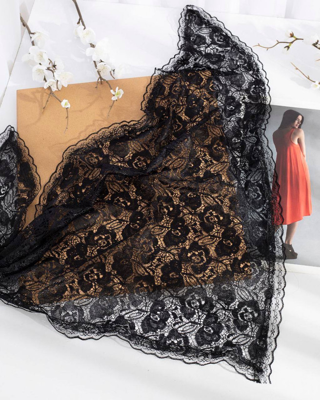 مینی اسکارف گیپوری مشکی