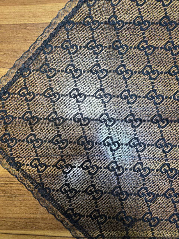 مینی اسکارف توری مشکی طرح گوچی