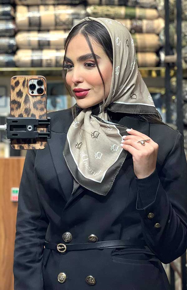 مینی اسکارف نخی طرحدار
