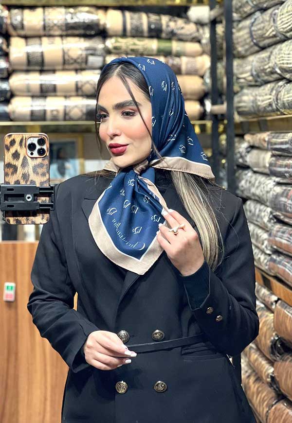 مینی اسکارف نخی طرحدار