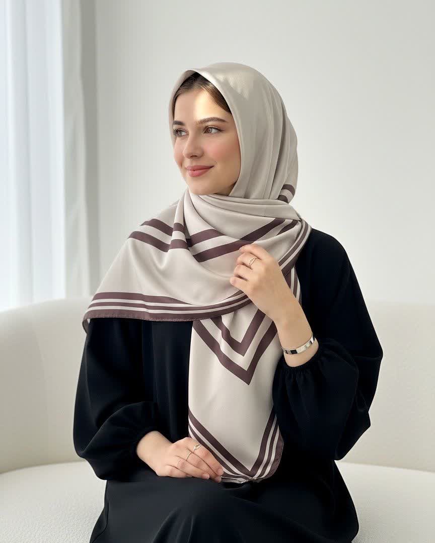 روسری ساتن ابریشم قواره بزرگ 140