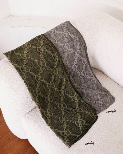 شال زنانه نخی طرح برجسته مارک Gucci وارداتی