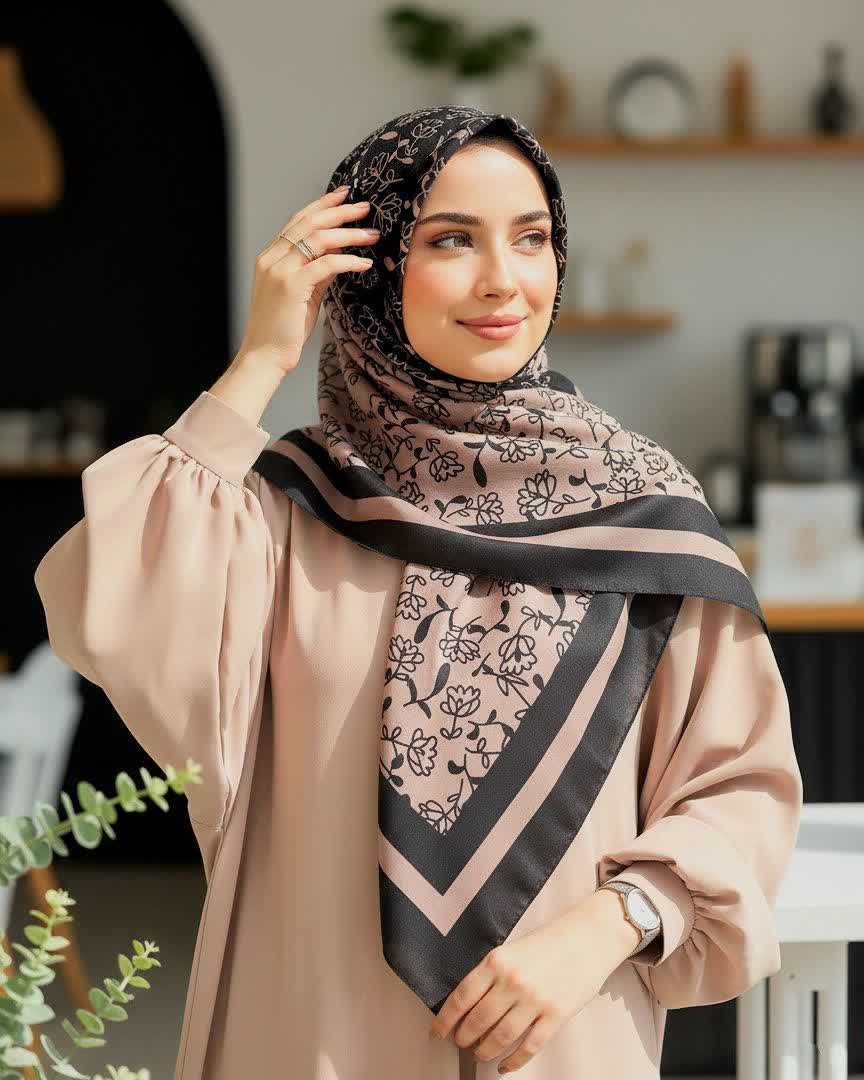 روسری نخی قواره 110 سانتیمتر