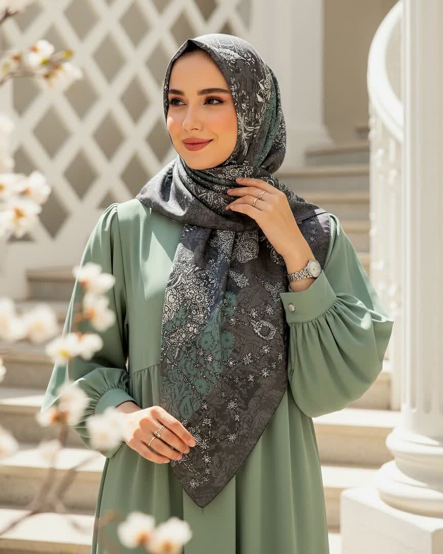 روسری نخی قواره 110 سانتیمتر