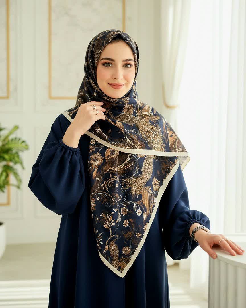 روسری نخی قواره 110 سانتیمتر
