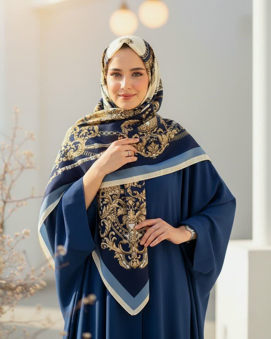 روسری نخی قواره 110 سانتیمتر