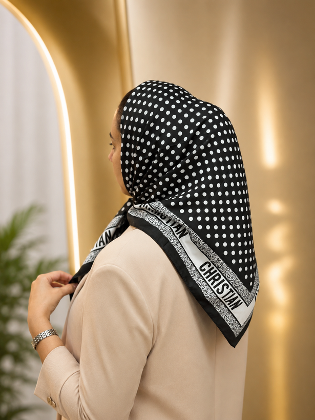 روسری نخ ابریشم طرحدار قواره ۹۰ فیورنزا